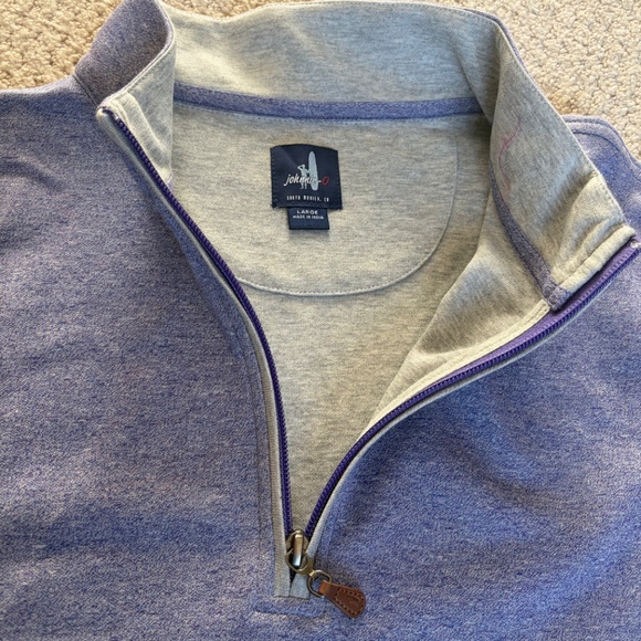Johnnie-O Sully Quarter Zip purple Large - Picture 7 of 15